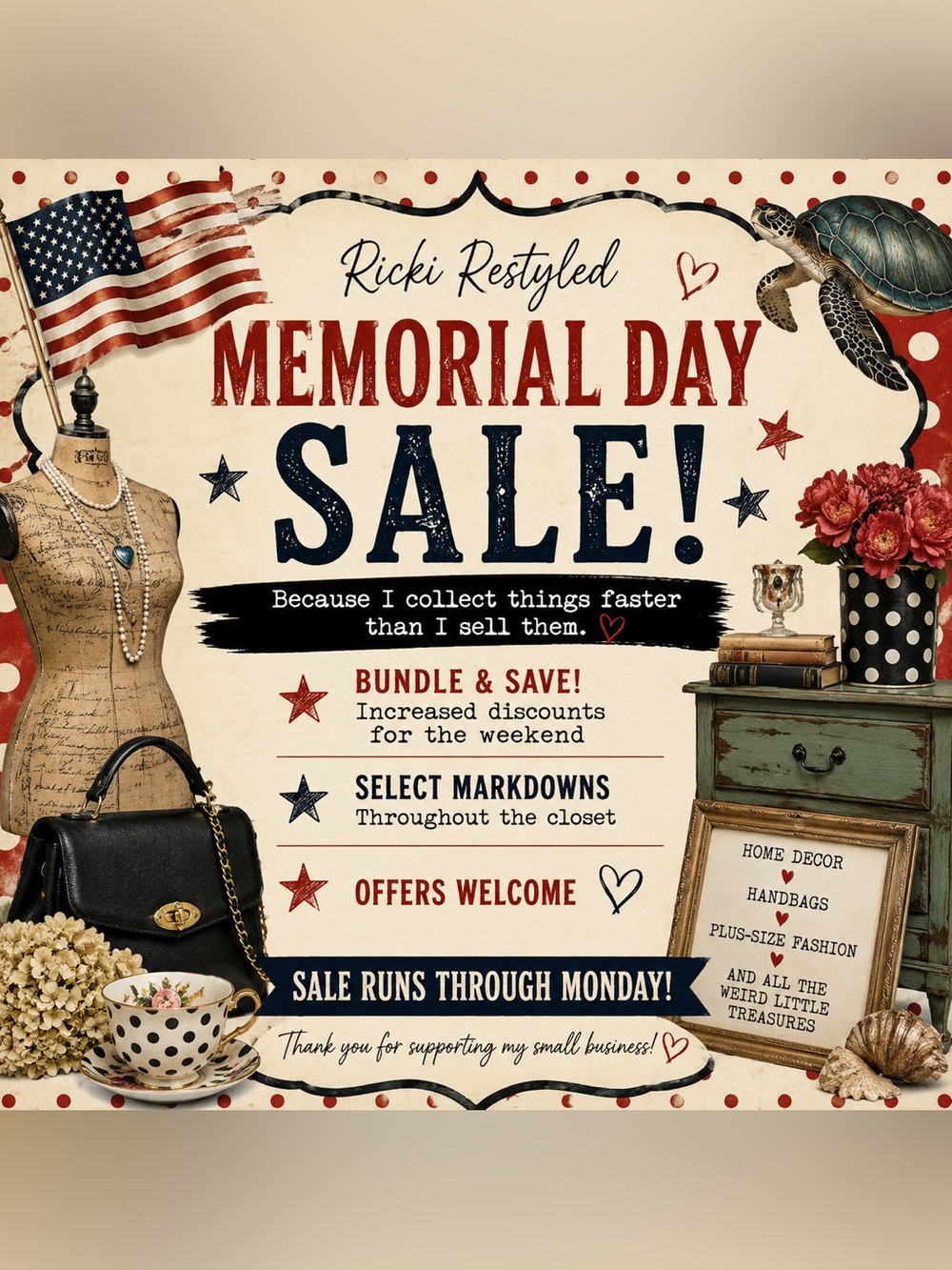 🇺🇸 Memorial Day Sale at Ricki Restyled 🇺🇸